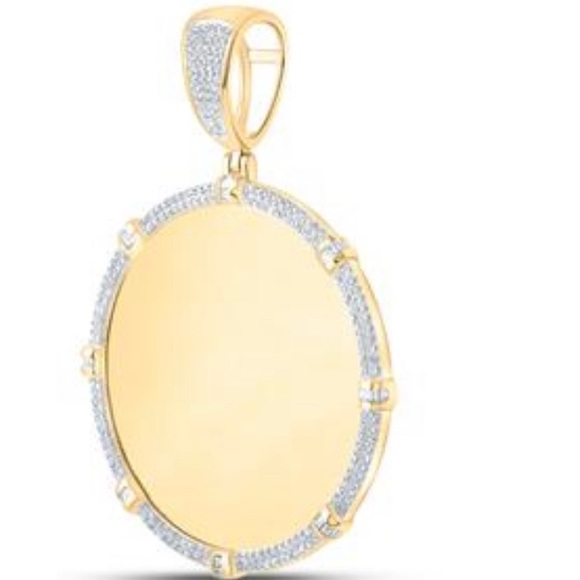 REAL Diamond memory pendant for men, Memorial Keepsake Picture charm, NOT CZ,HOT - Picture 6 of 10